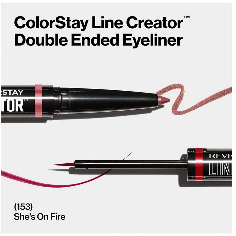 NEW Revlon ColorStay Line Creator Double Ended Eyeliner #153 She’s on Fire